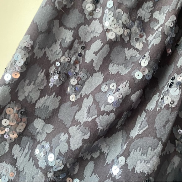 Rebecca Taylor 2 Grey Silk Ruffle Detail Top - Picture 5 of 12